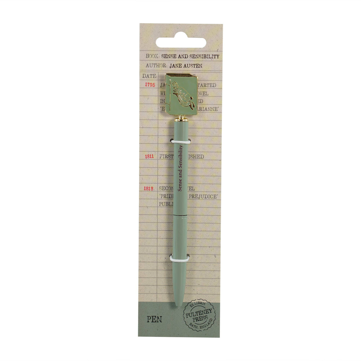 Jane Austen Sense and Sensibility 2D Topper Pen BookGeek