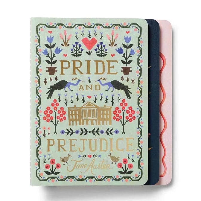 Jane Austen Stitched Notebook Set BookGeek