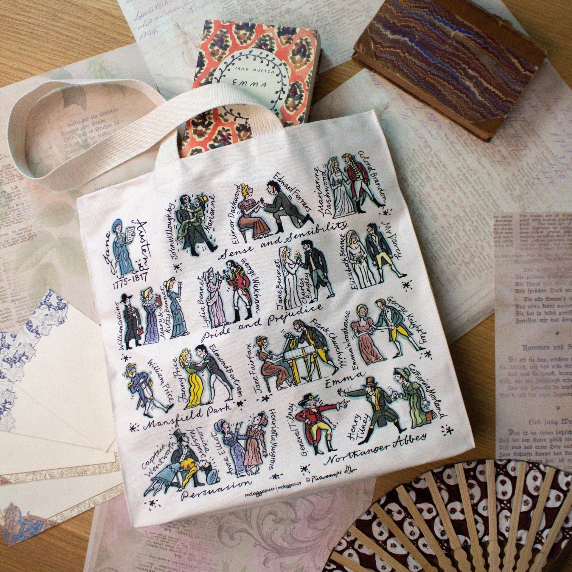 Jane Austen Tote Bag BookGeek