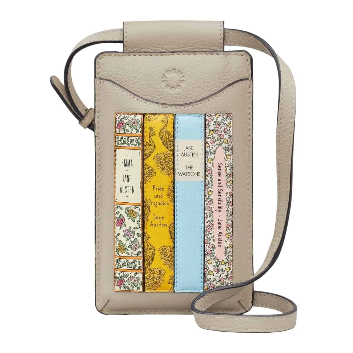 Jane Austen Warm Grey Leather Phone Case BookGeek