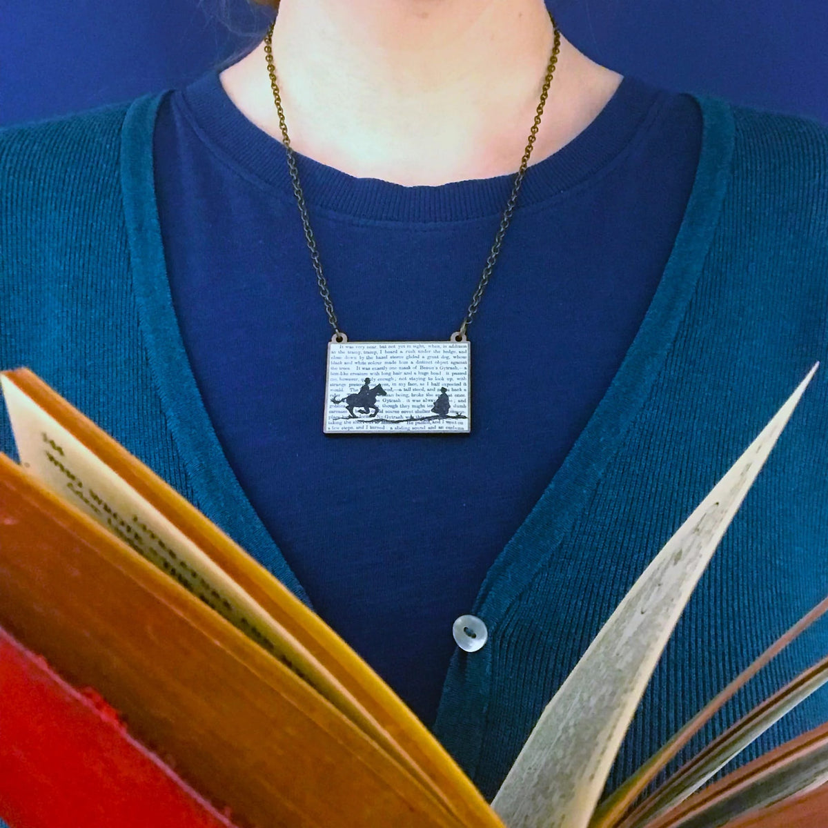 Jane Eyre Silhouette Necklace BookGeek