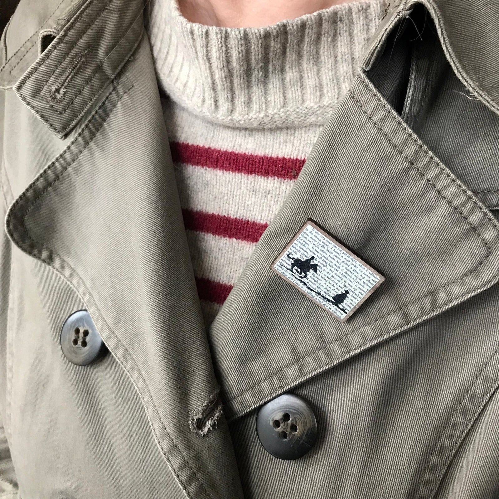 Jane Eyre Silhouette Pin BookGeek