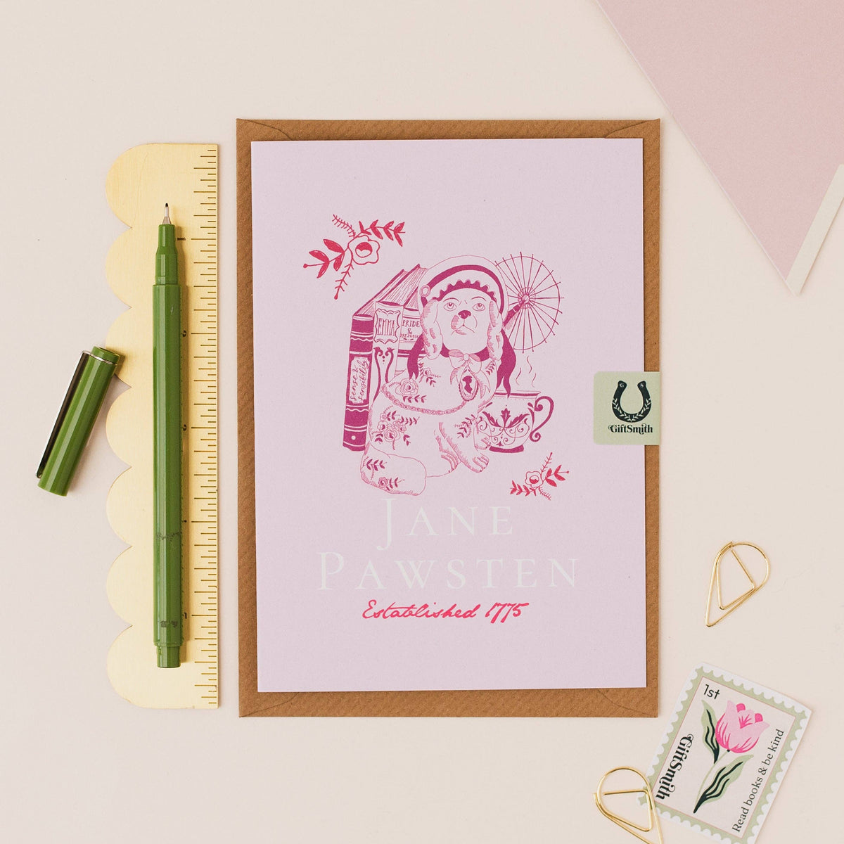 Jane Pawsten Dog Lover Greetings Card BookGeek