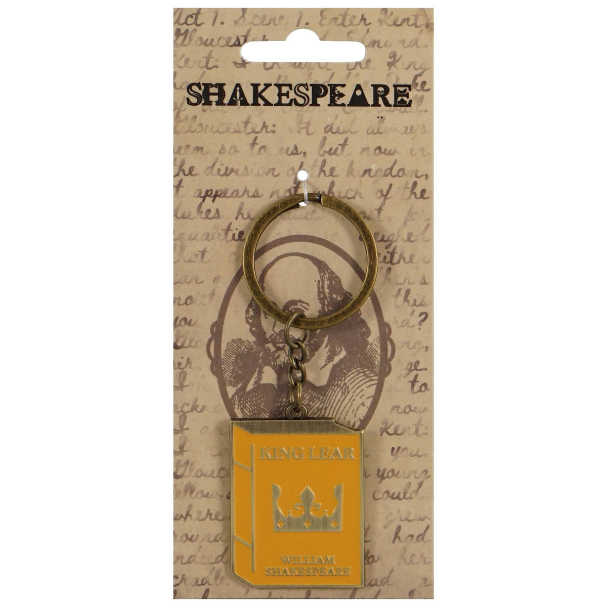 Keyring Metal - Shakespeare (King Lear) BookGeek
