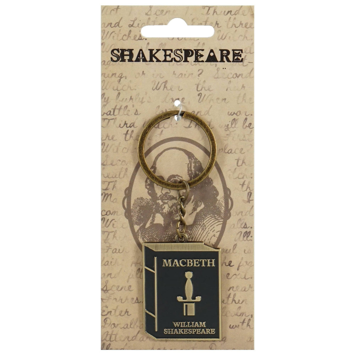 Keyring Metal - Shakespeare (Macbeth) BookGeek