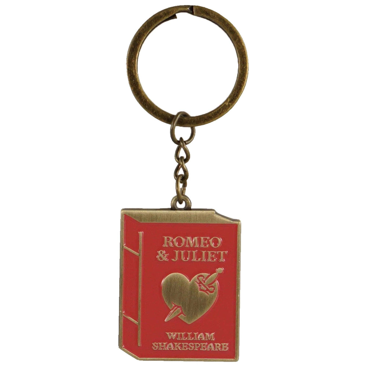 Keyring Metal - Shakespeare (Romeo &amp; Juliet) BookGeek