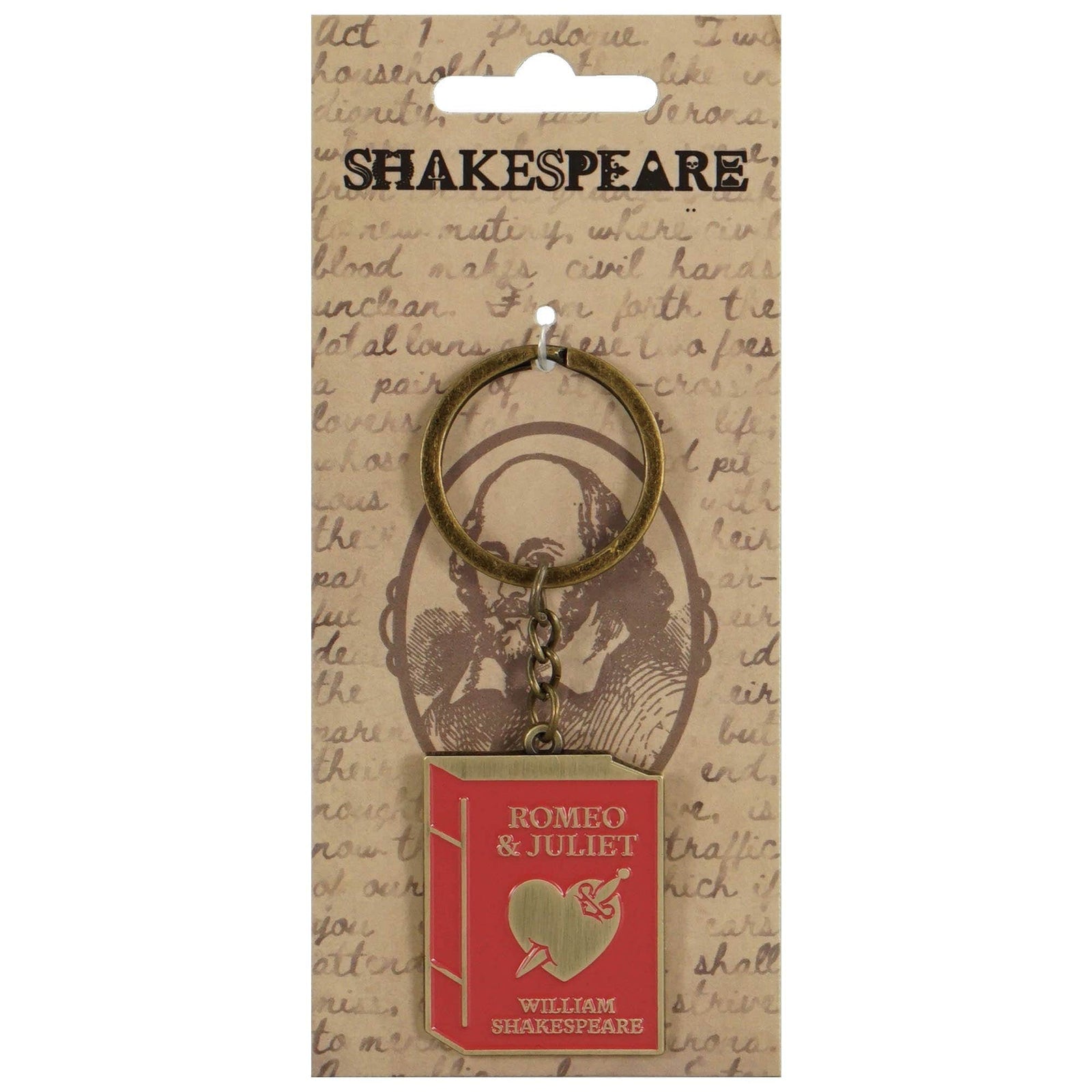 Keyring Metal - Shakespeare (Romeo & Juliet) BookGeek