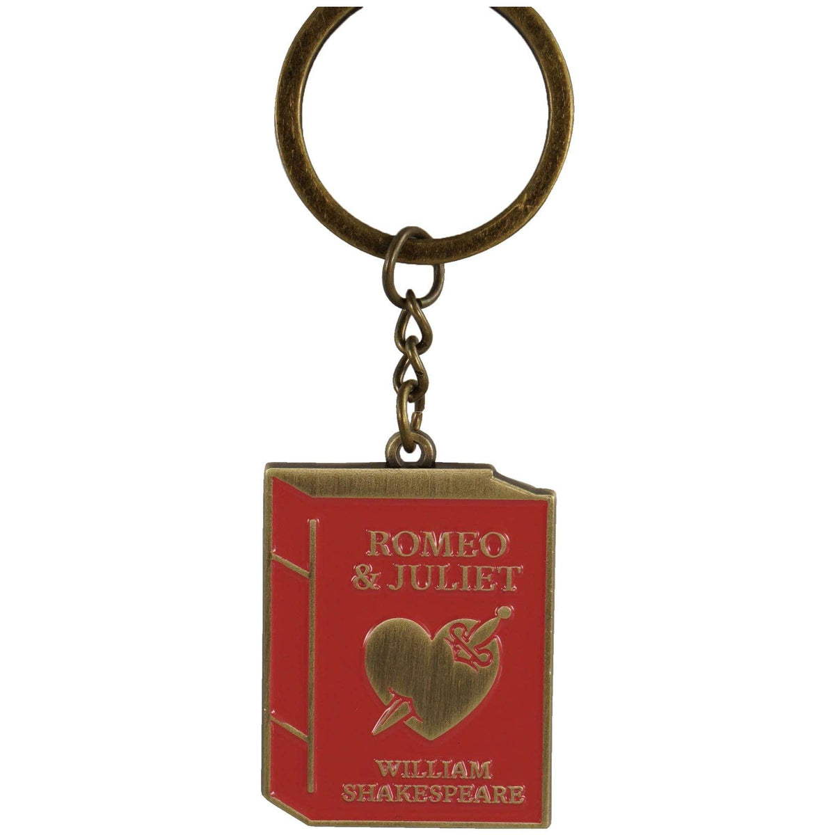 Keyring Metal - Shakespeare (Romeo &amp; Juliet) BookGeek