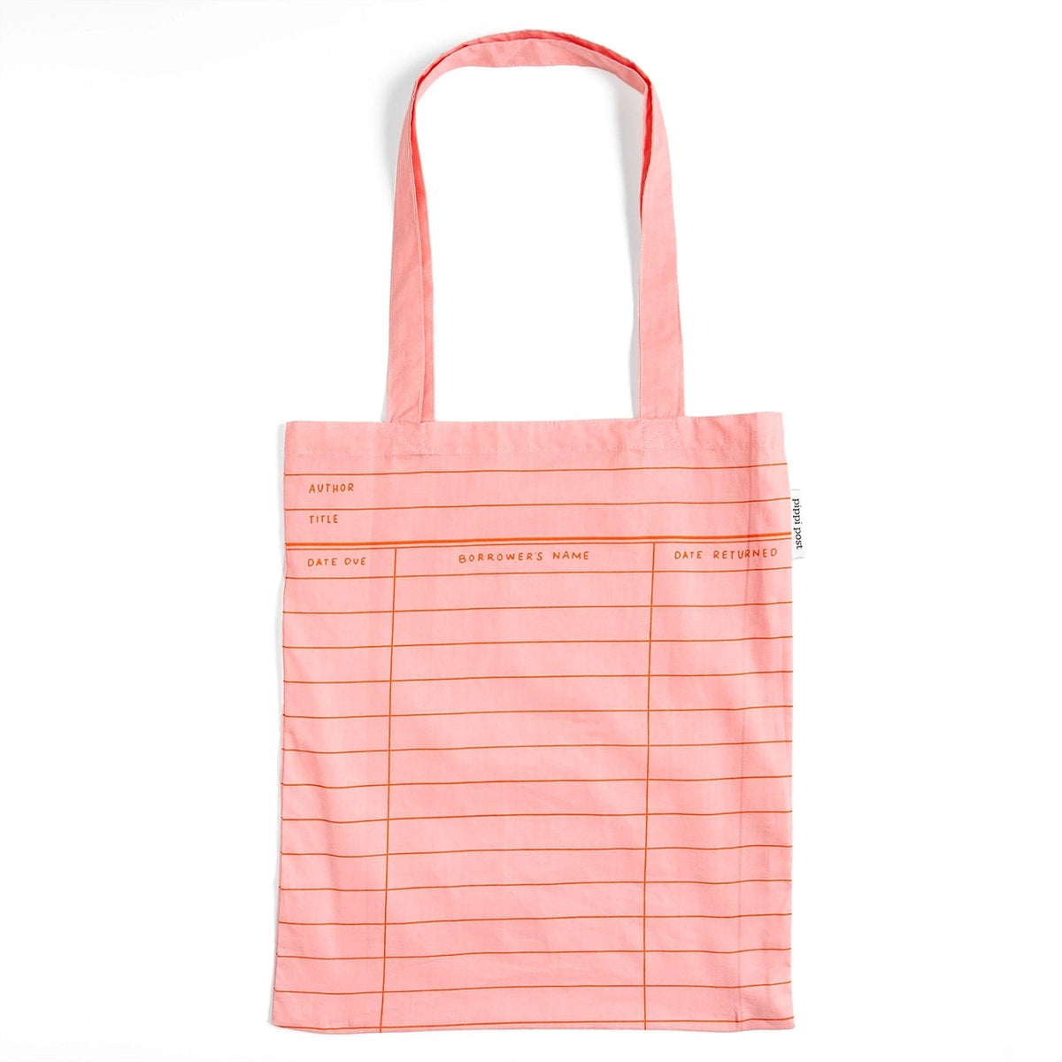 Pink Library Card Foldable Tote Bag BookGeek
