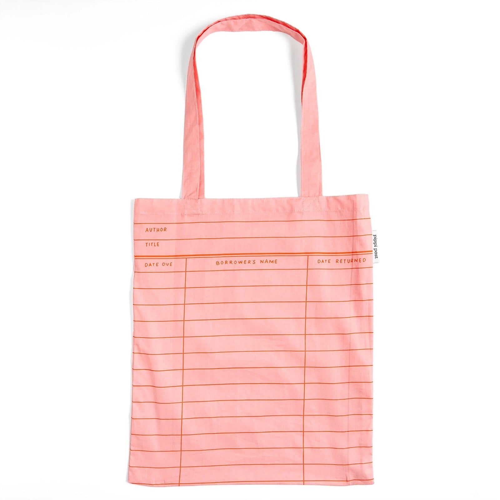 Pink Library Card Foldable Tote Bag BookGeek