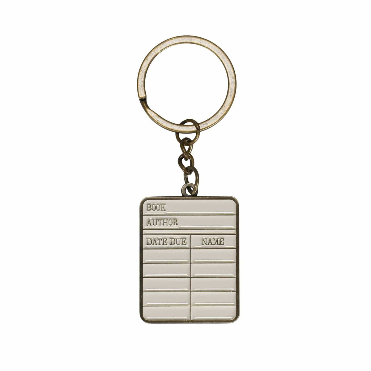 Library Card Metal Keyring BookGeek