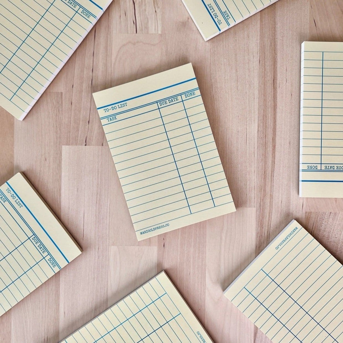 Yellow Library Card Notepads BookGeek