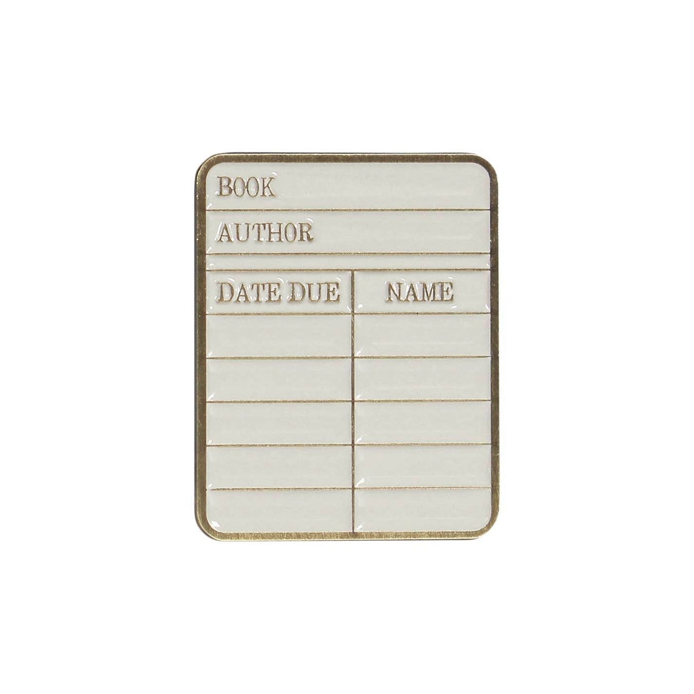 Library Card Pin Badge BookGeek