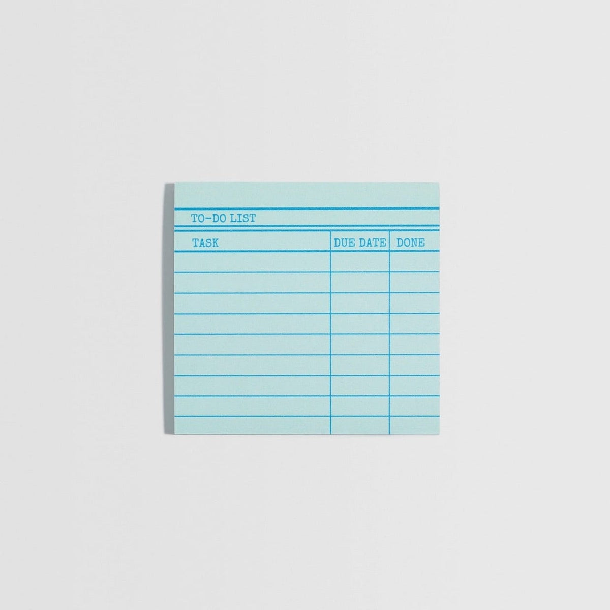 Green Library Card To-Do Sticky Notes BookGeek