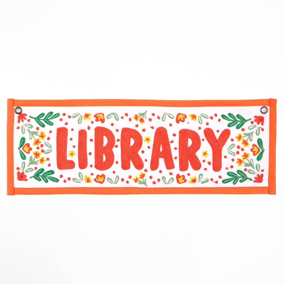 Library Embroidered Canvas Banner BookGeek