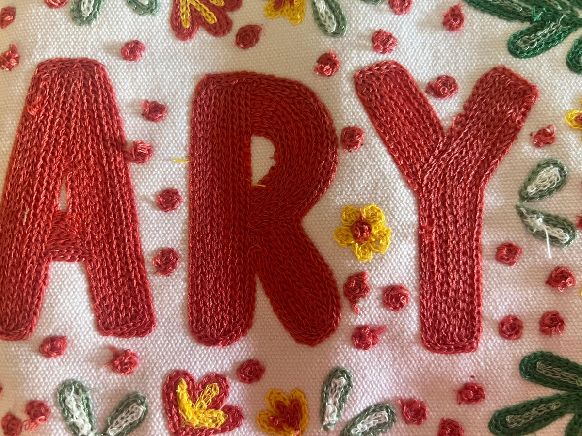 Library Embroidered Canvas Banner - Seconds BookGeek