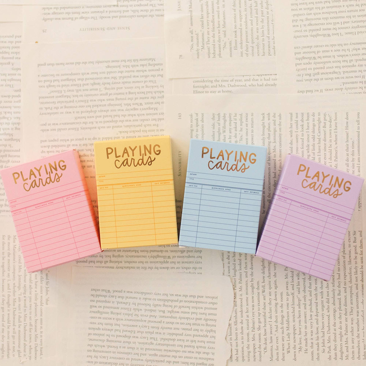 Lilac Library Card Deck Of Playing Cards BookGeek