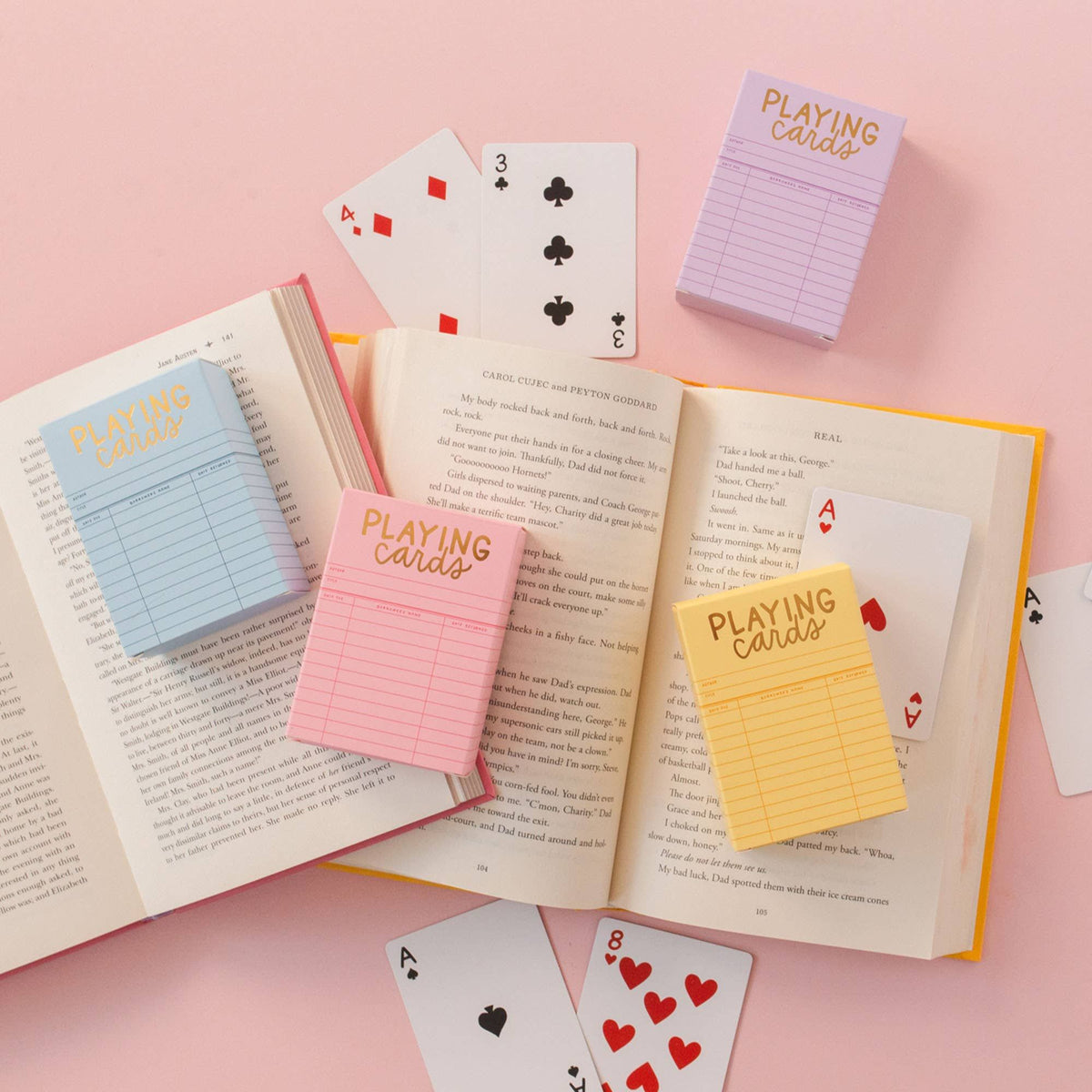 Lilac Library Card Deck Of Playing Cards BookGeek