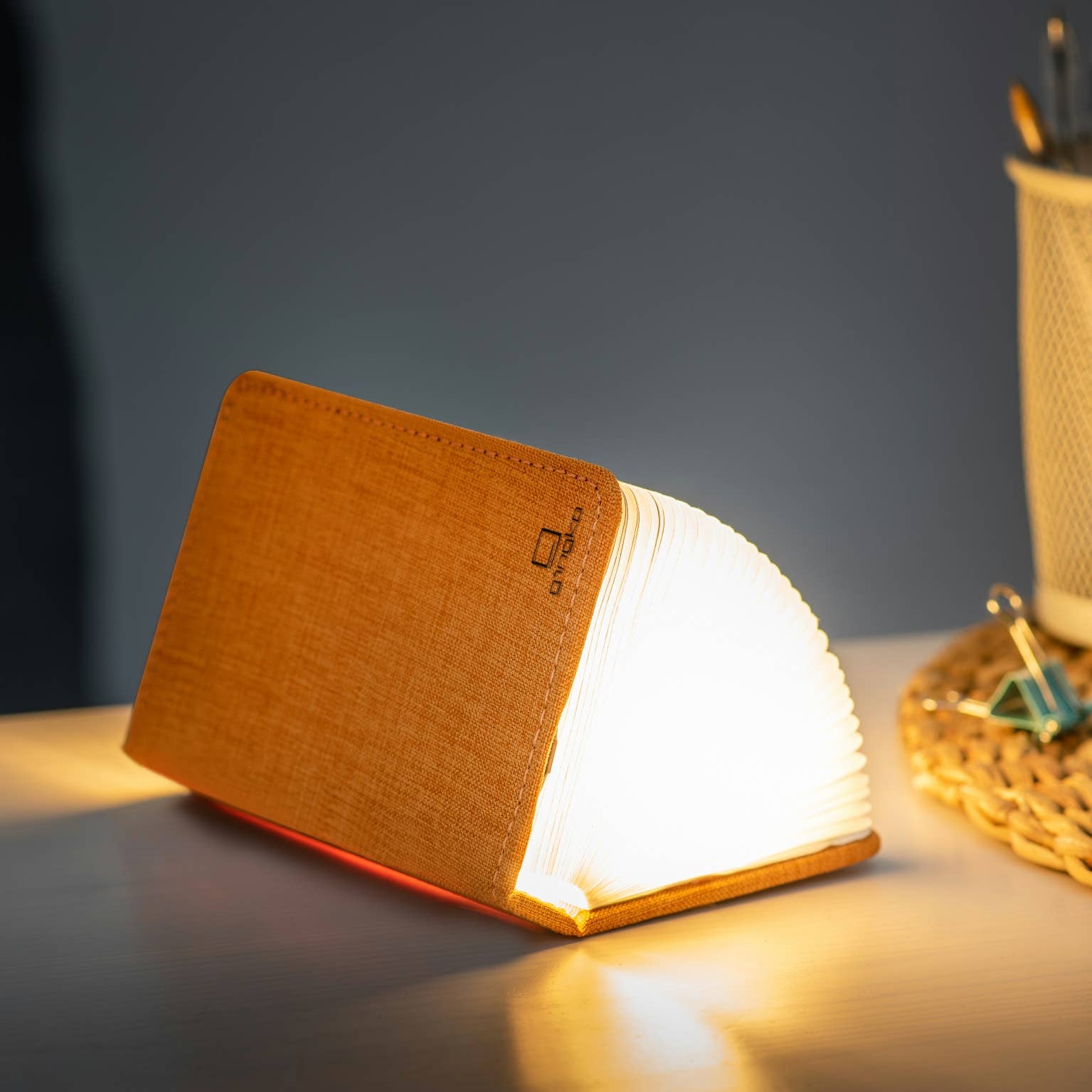 Linen Fabric Smart Book Light BookGeek