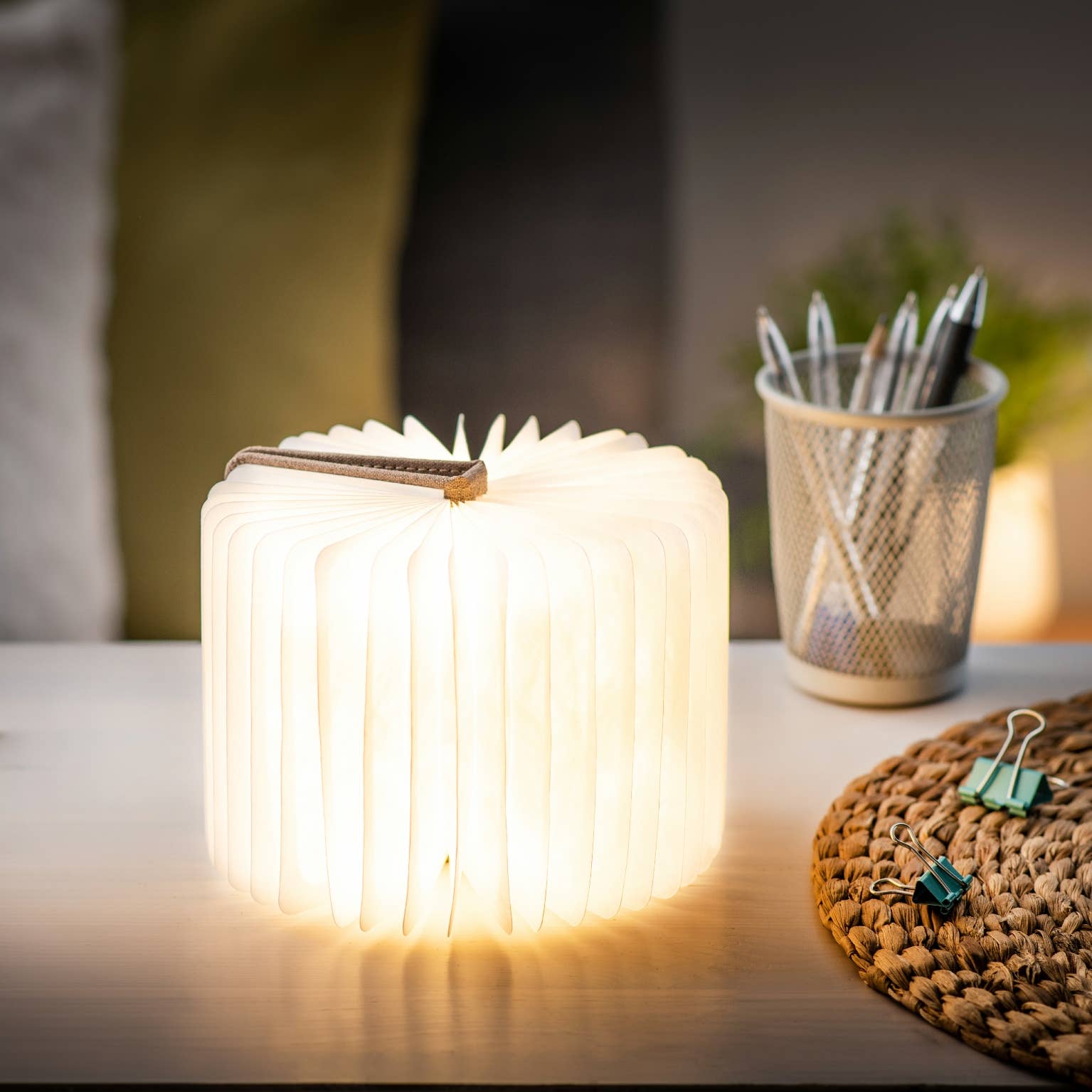 Linen Fabric Smart Book Light BookGeek