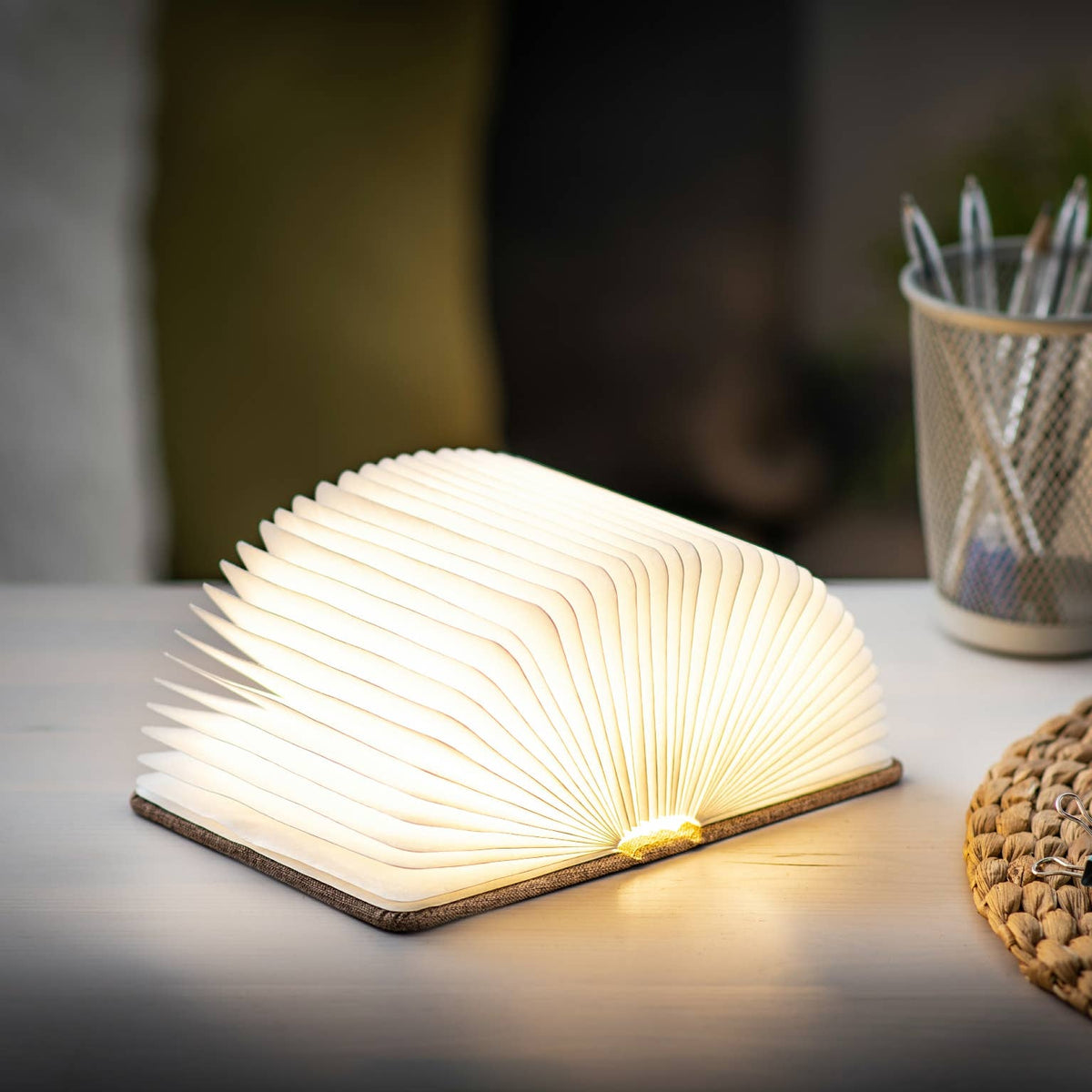 Linen Fabric Smart Book Light BookGeek