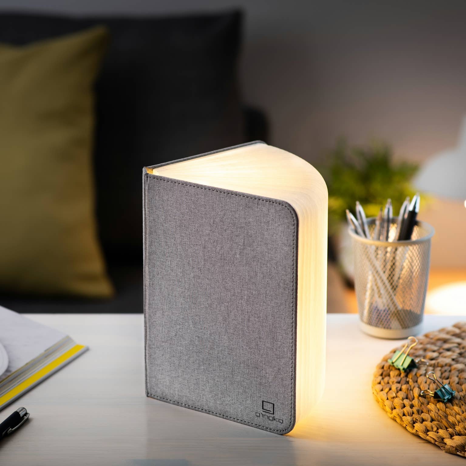 Linen Fabric Smart Book Light BookGeek