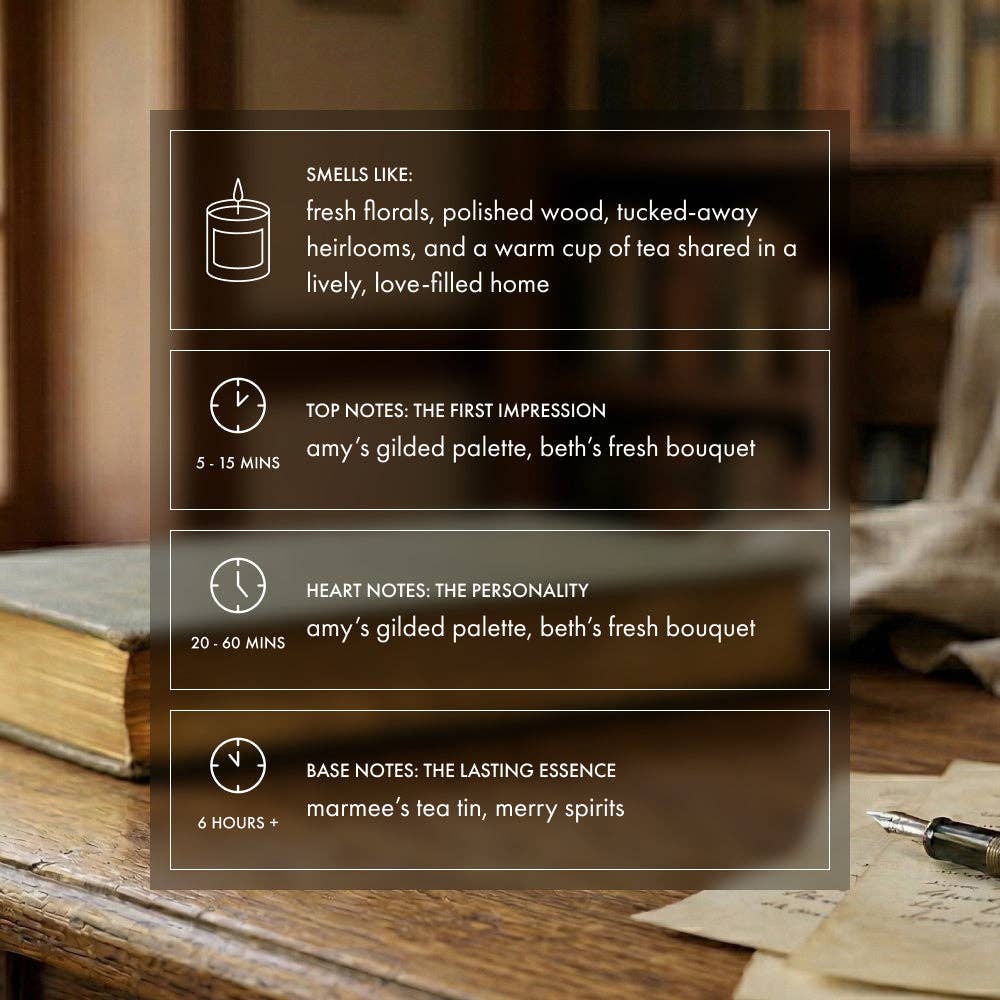 Little Women Candle | Floral Woody BookGeek
