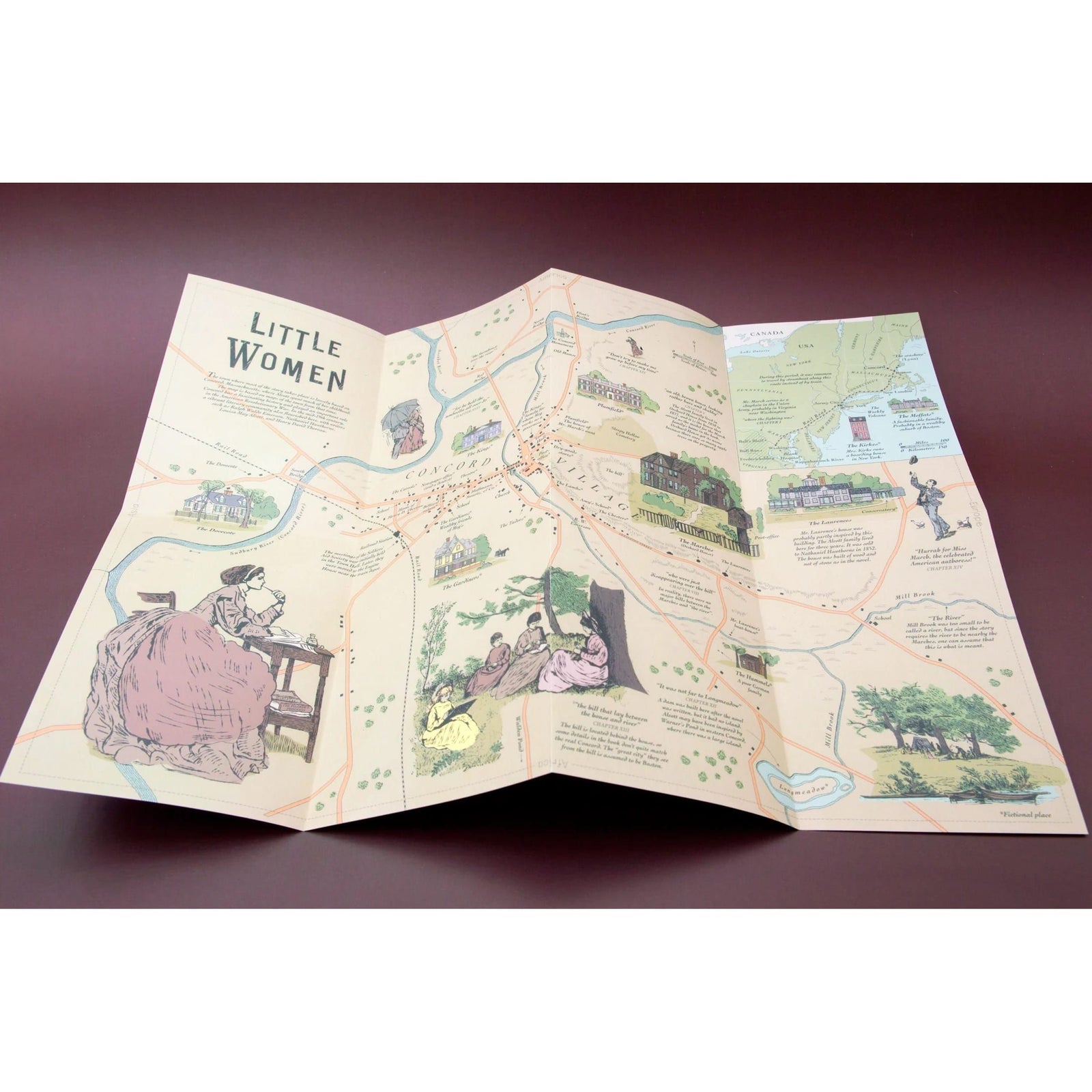 Louisa May Alcott: Little Women Map BookGeek