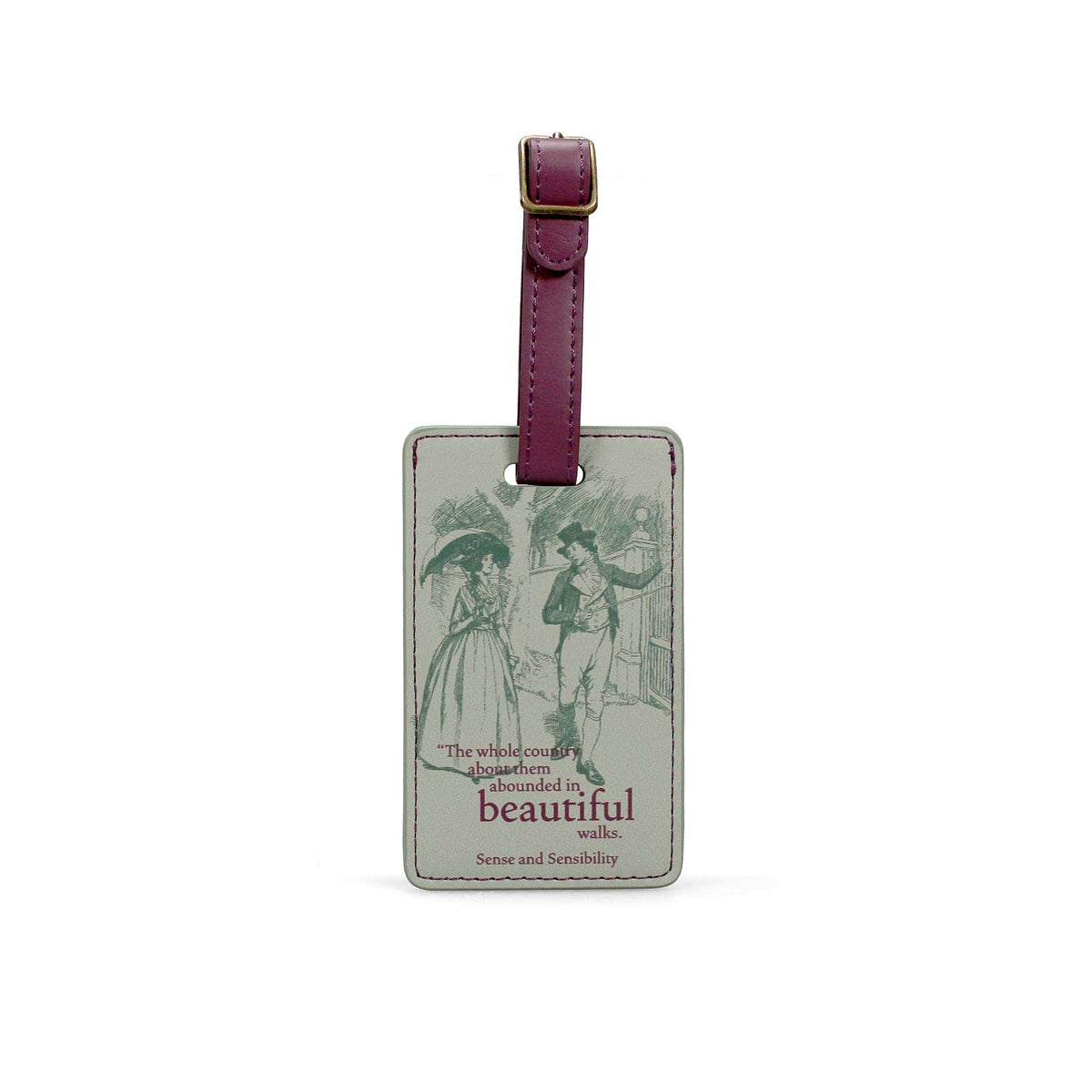 Luggage Bag Tag Jane Austen Sense and Sensibility BookGeek