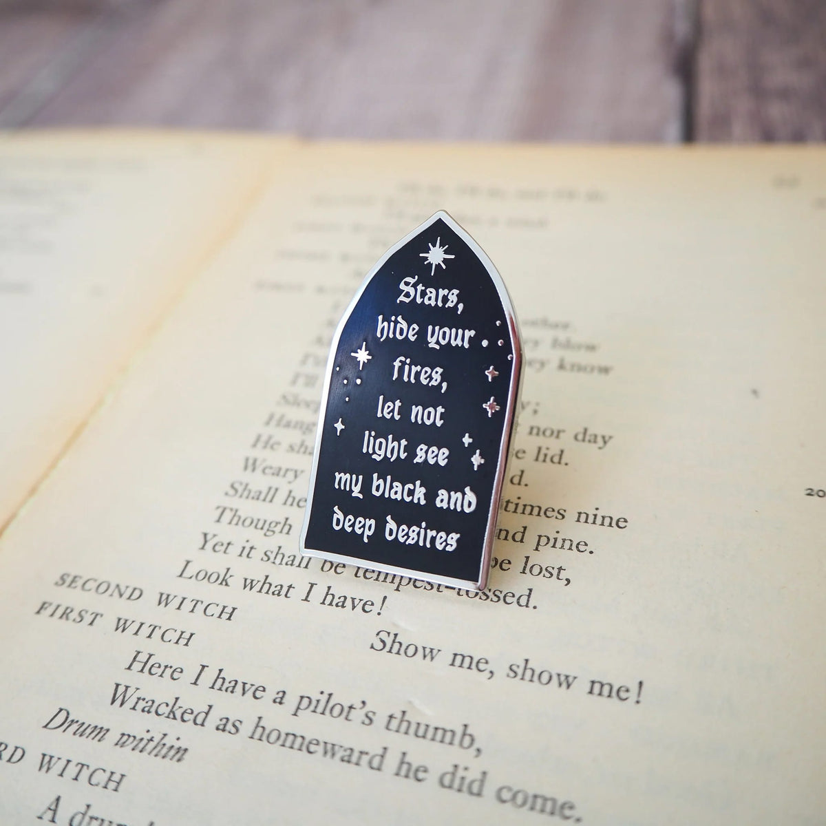Macbeth Enamel Pin BookGeek