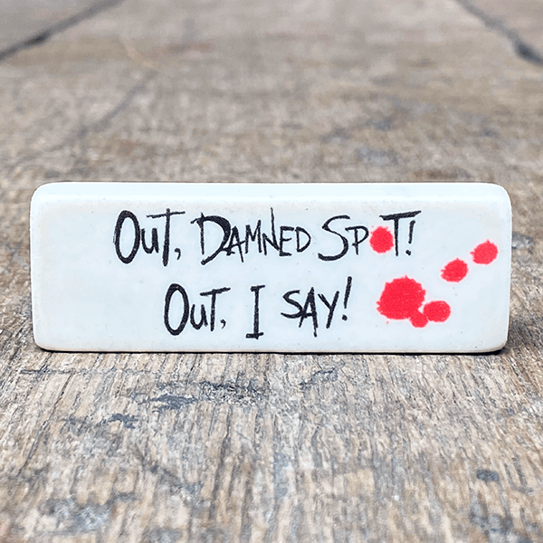 Macbeth Eraser (Out Damned Spot!) BookGeek