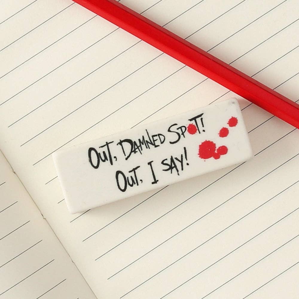 Macbeth Eraser (Out Damned Spot!) BookGeek