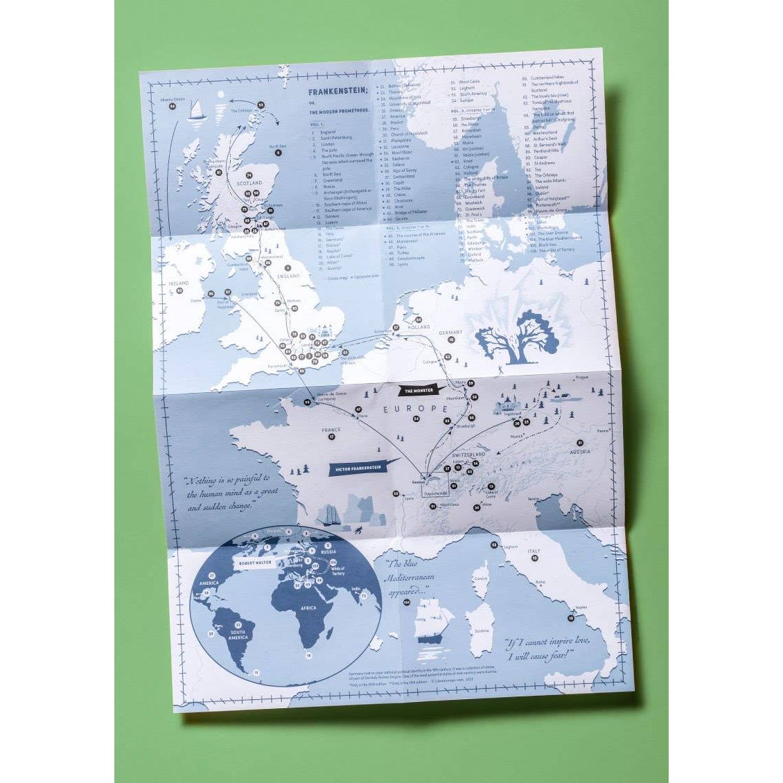 Mary Shelley: Frankenstein Map BookGeek