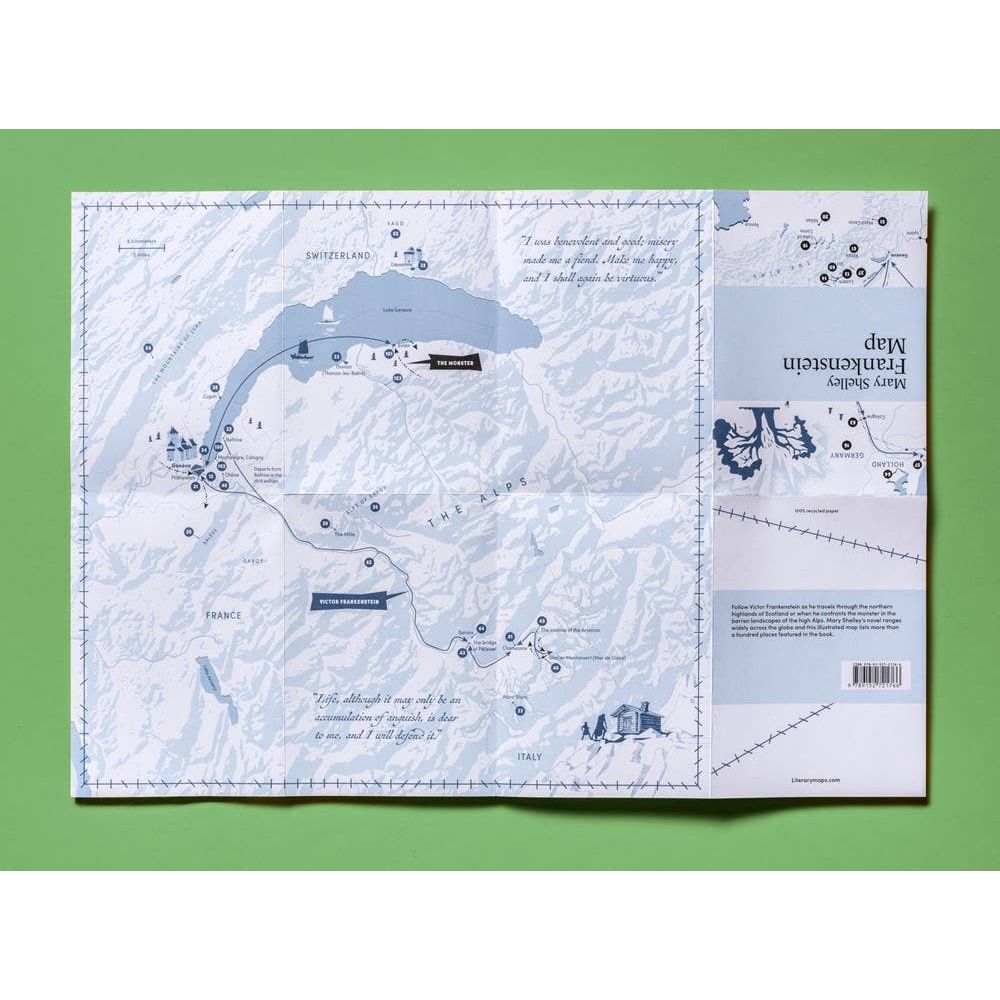 Mary Shelley: Frankenstein Map BookGeek
