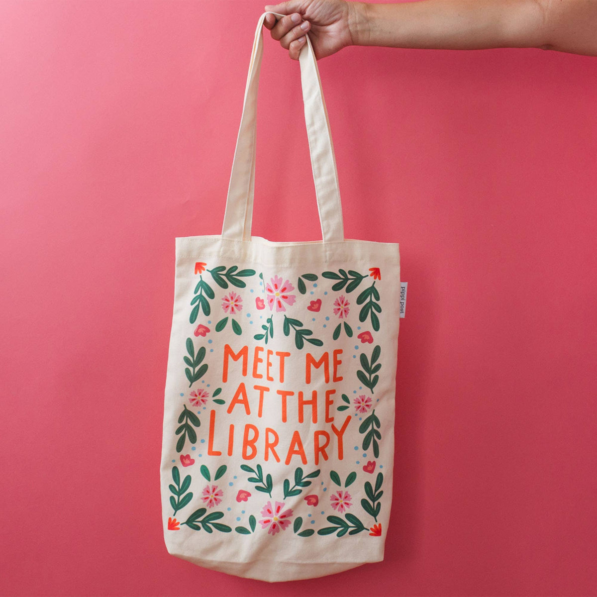 Meet Me At The Library Canvas Tote Bag BookGeek