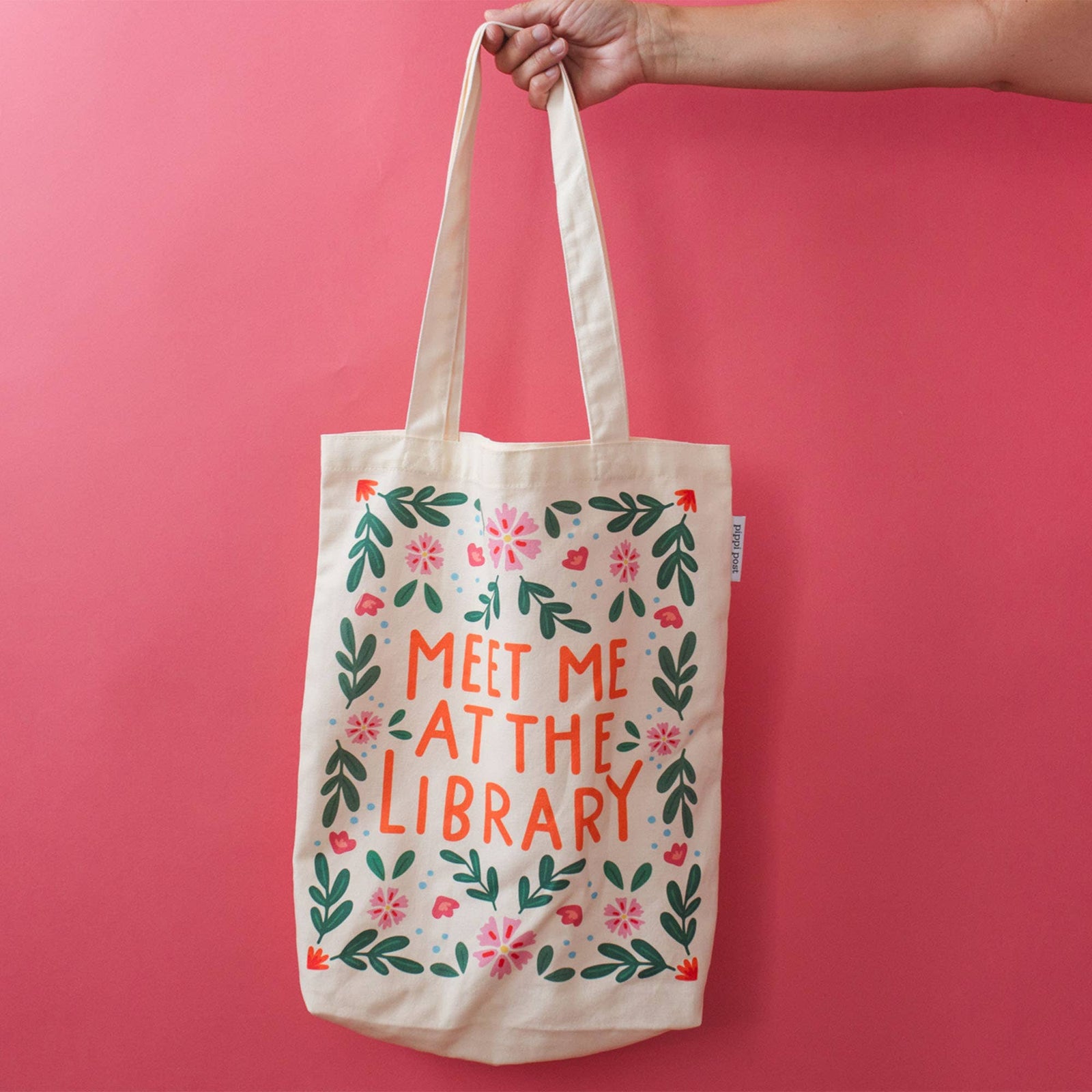 Meet Me At The Library Canvas Tote Bag BookGeek