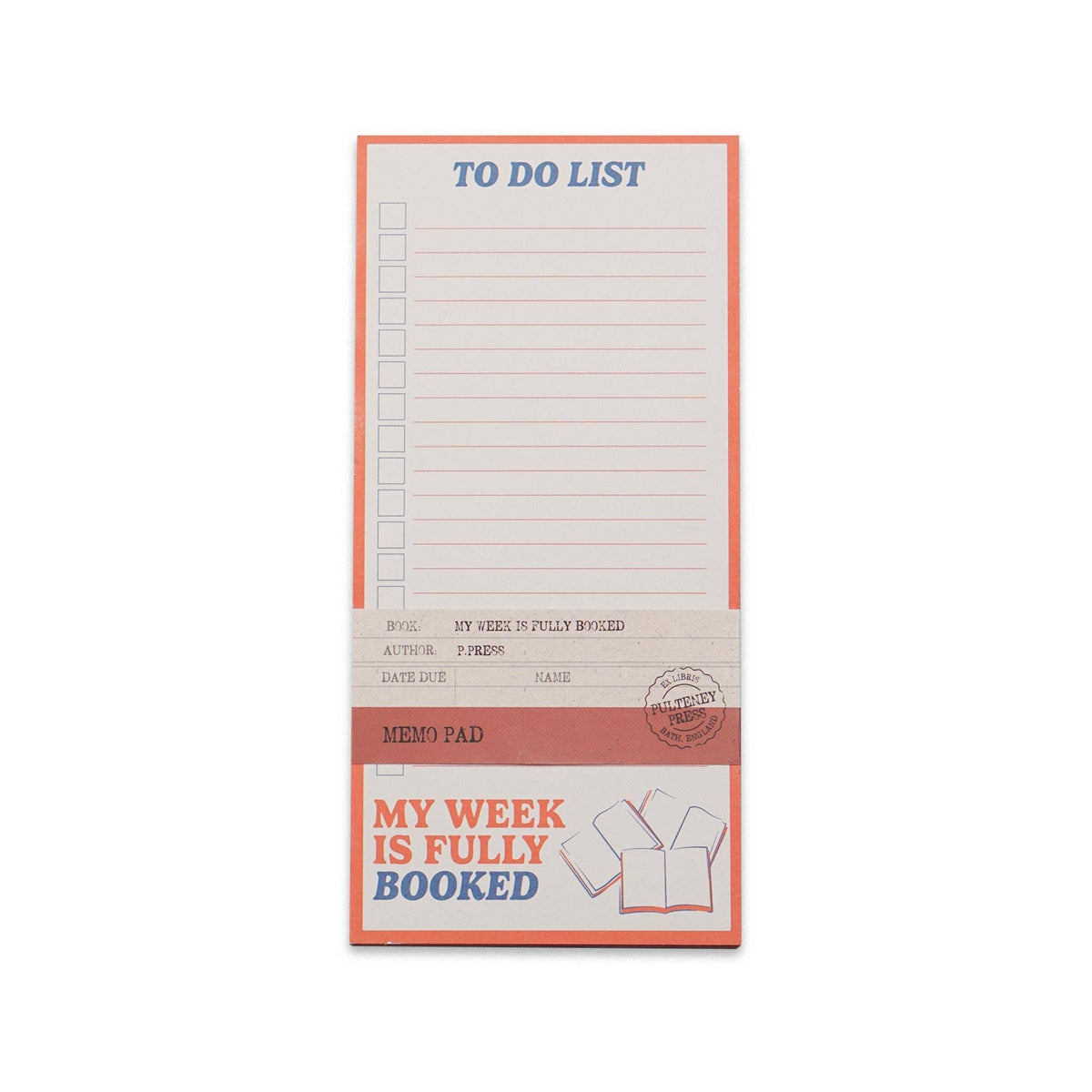 Memo Pad – My Week Is Fully Booked BookGeek