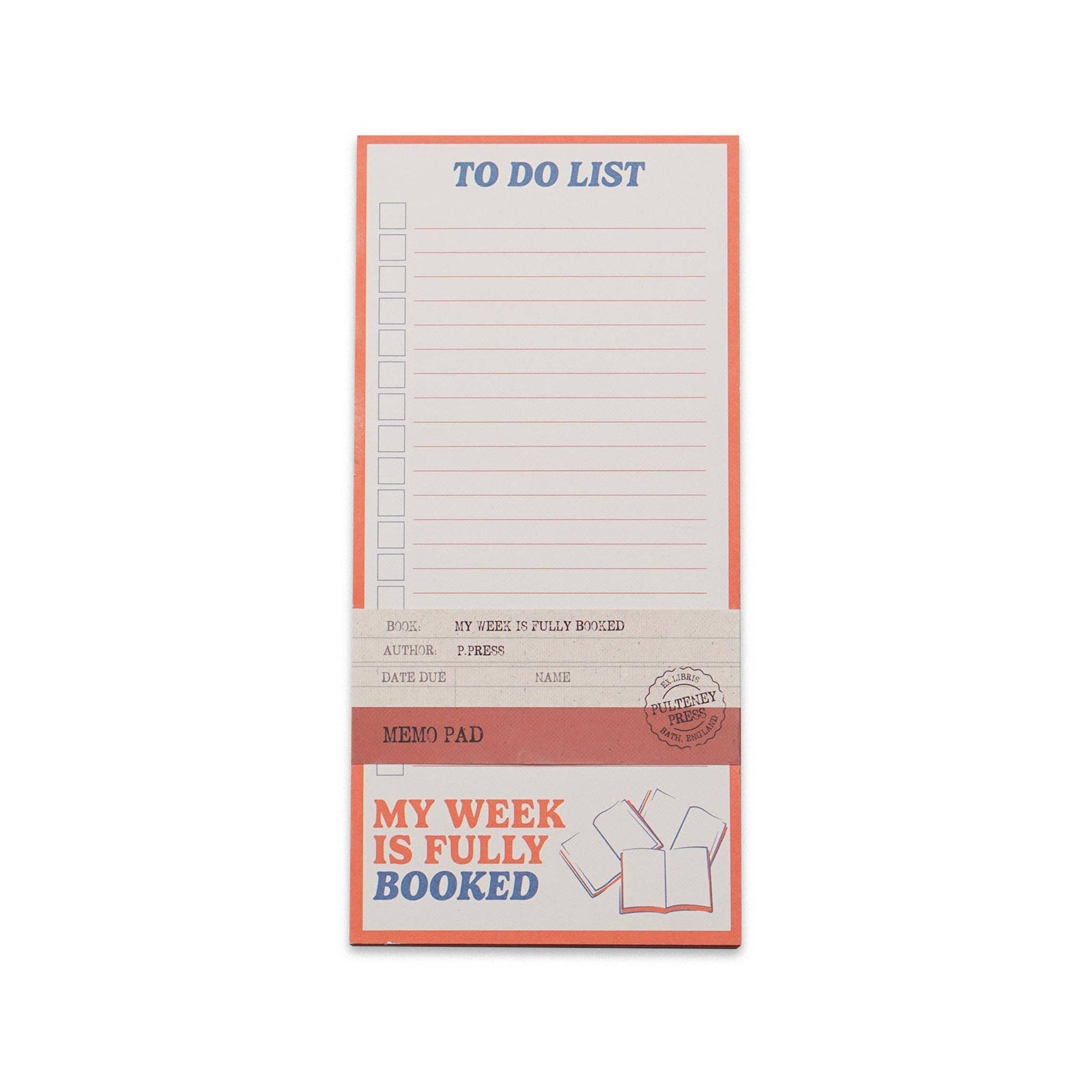 Memo Pad – My Week Is Fully Booked BookGeek