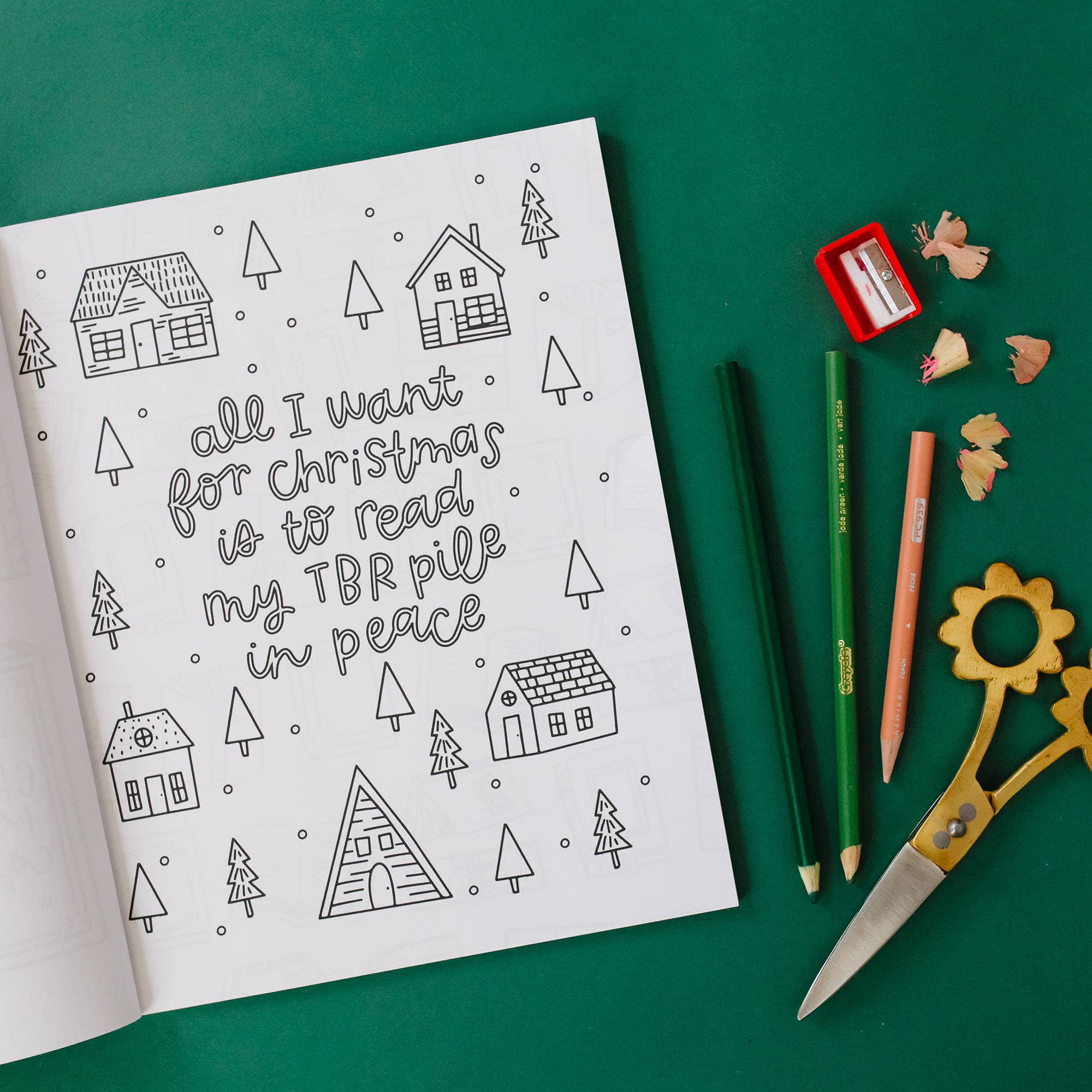 Merry Bookmas Holiday Coloring Book BookGeek