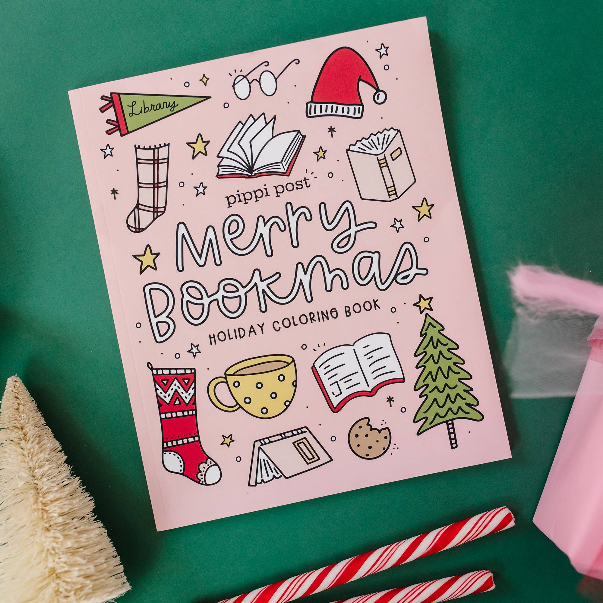 Merry Bookmas Holiday Coloring Book BookGeek