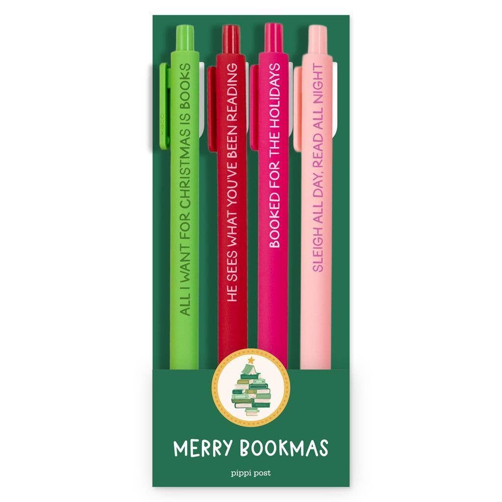 Merry Bookmas Reader Christmas Pen Set BookGeek