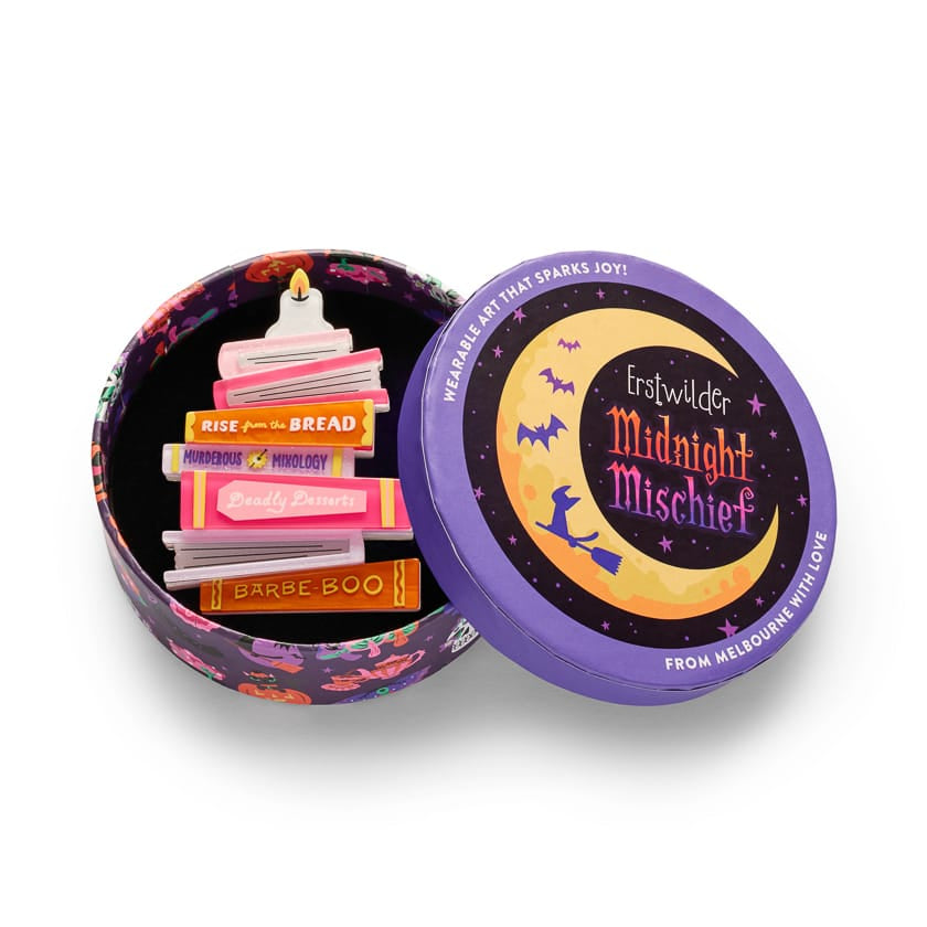 Midnight Library Brooch BookGeek