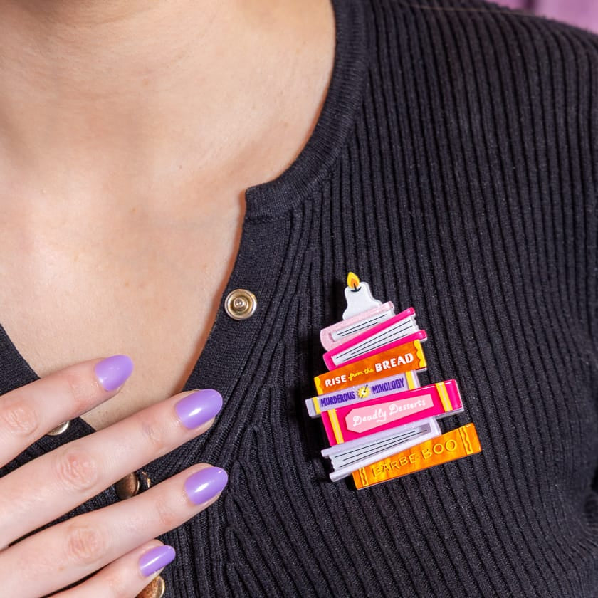 Midnight Library Brooch BookGeek