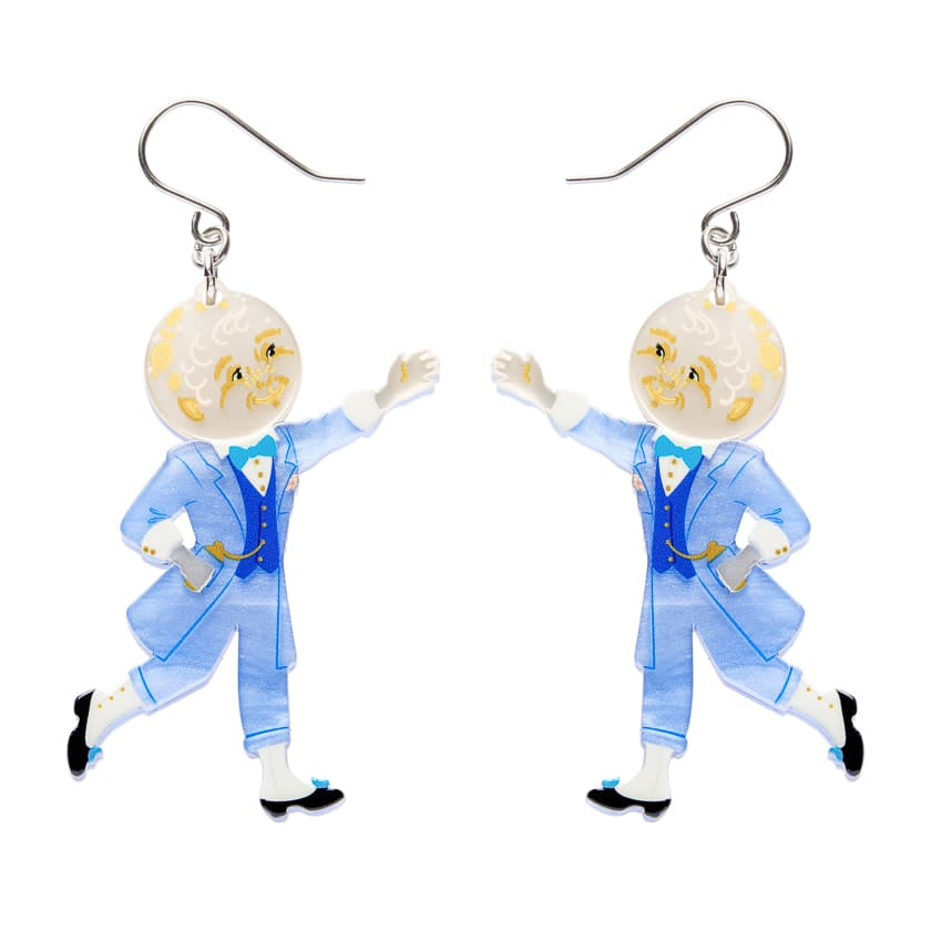 Moonface Drop Earrings BookGeek