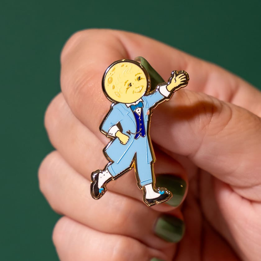 Moonface Enamel Pin BookGeek