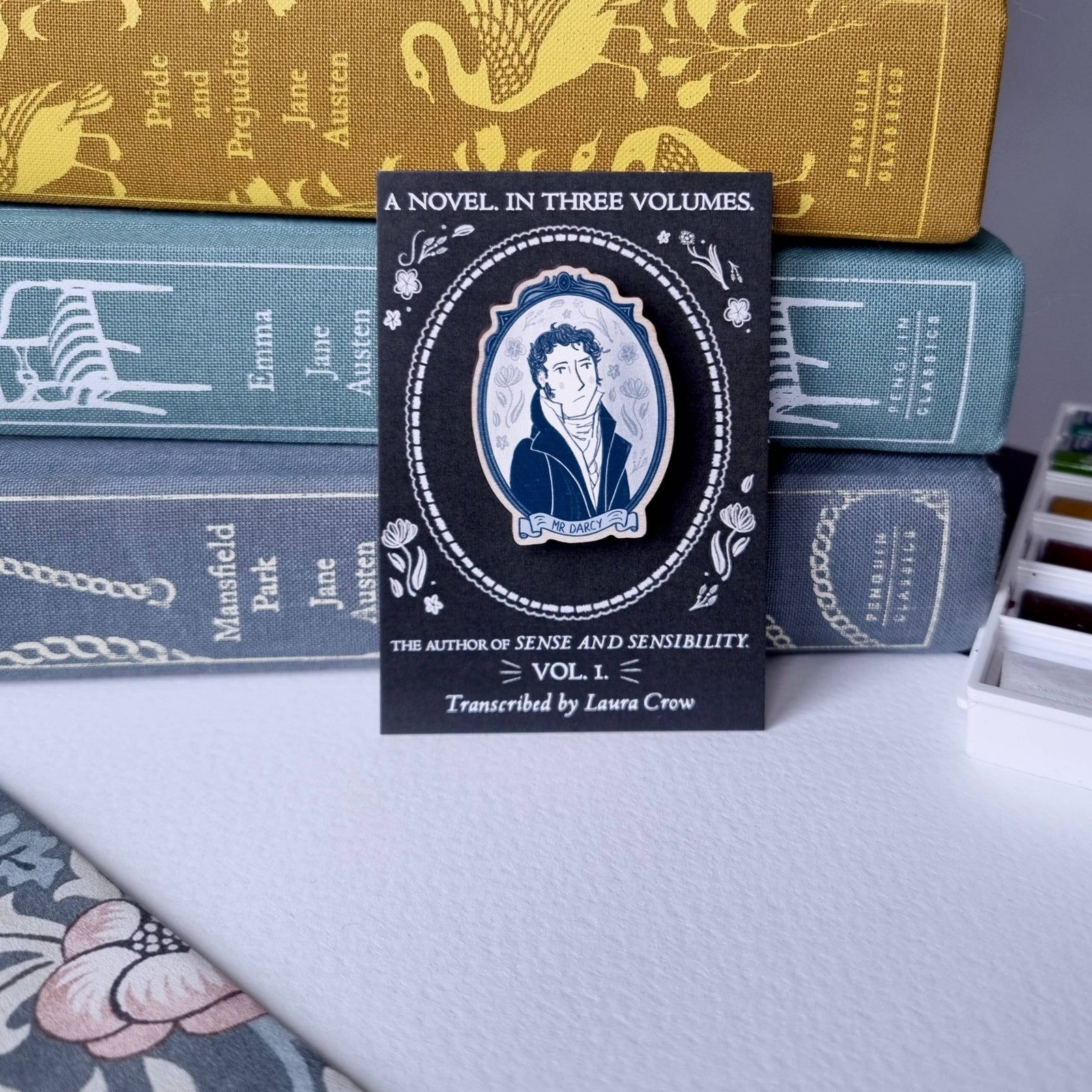 Mr Darcy Jane Austen Wooden Pin BookGeek