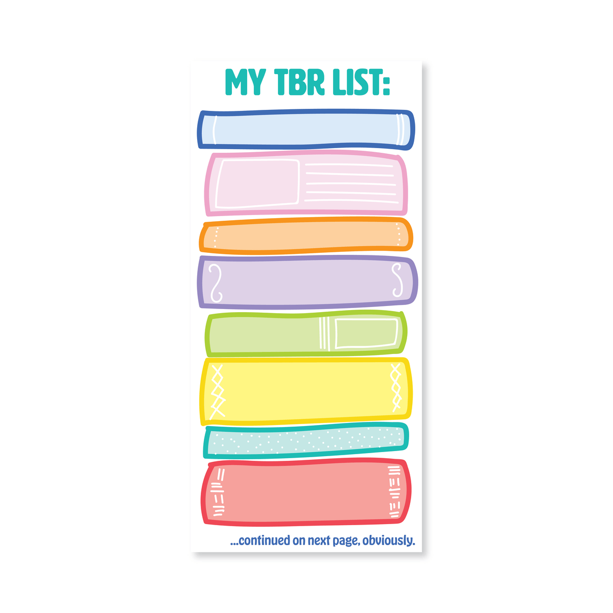 My To Be Read List Notepad BookGeek
