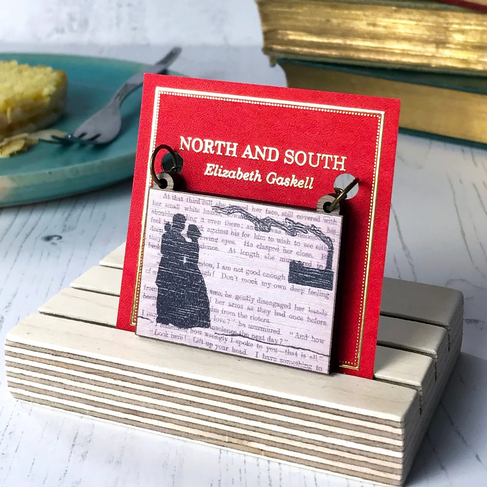 North and South Silhouette Necklace BookGeek