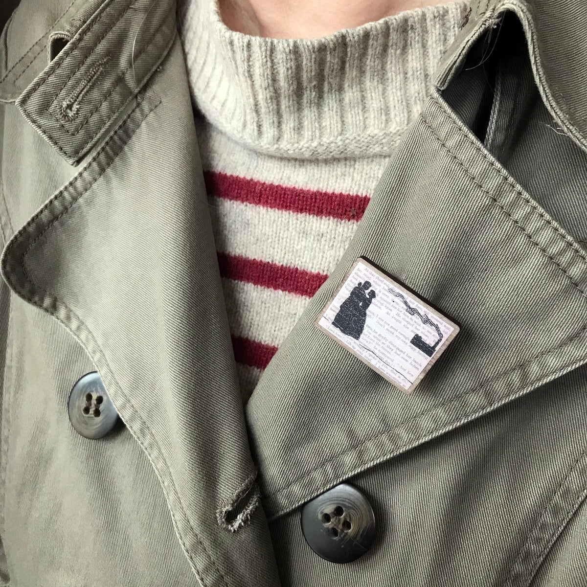 North and South Silhouette Pin BookGeek