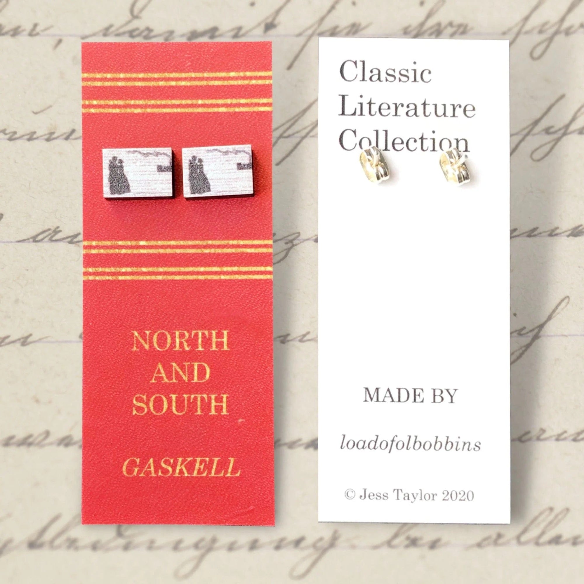 North and South Silhouette Stud Earrings BookGeek